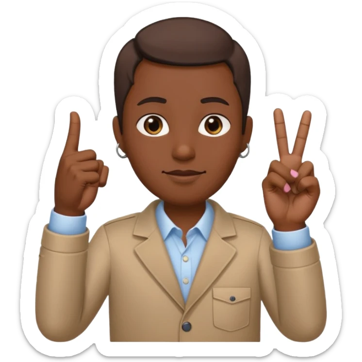 A yvl hand signal, it is commonly used by members of opium, a music company. Members are Playboi Carti, Ken Carson and Destroy Lonely. The signal is done by having the Thumb, pointer and Middle finger up and the index and pinky finger down. sticker