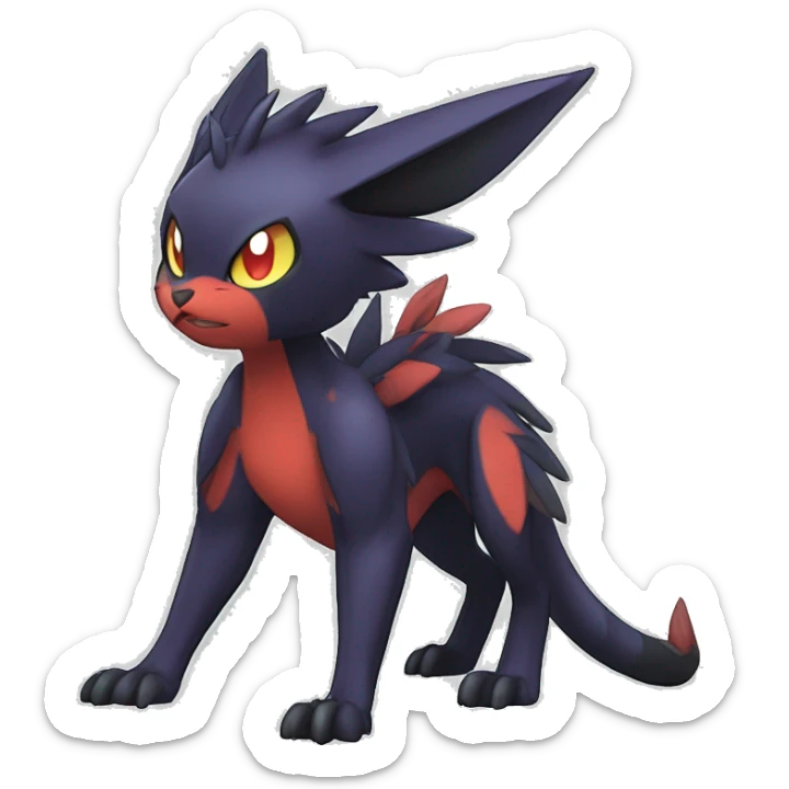 Noivern-Litten-Zorua-Nargacuga-Fakemon-hybrid full body sticker
