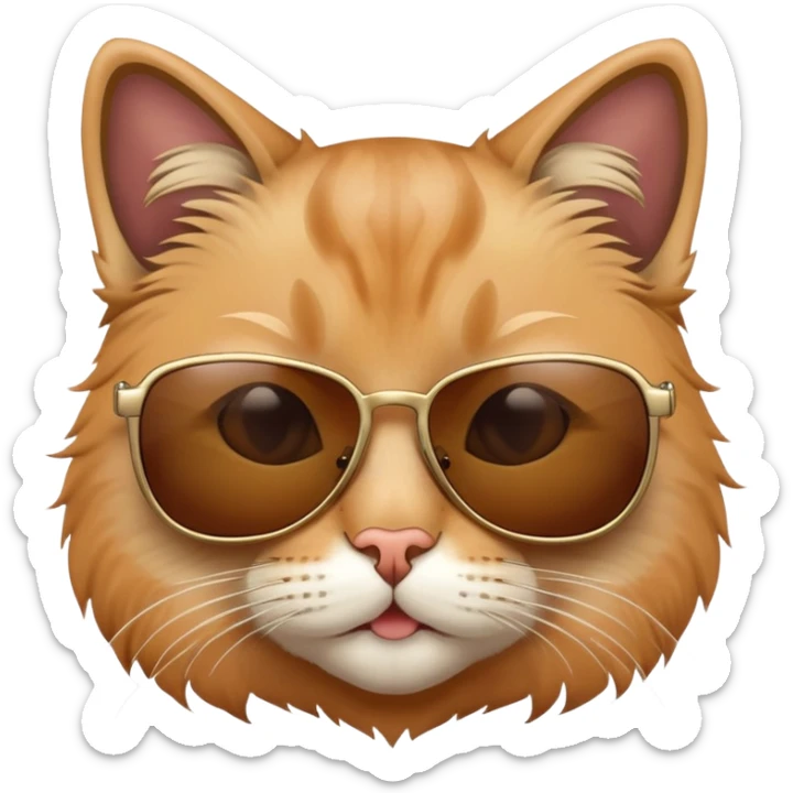 Cat with sunglasses sticker