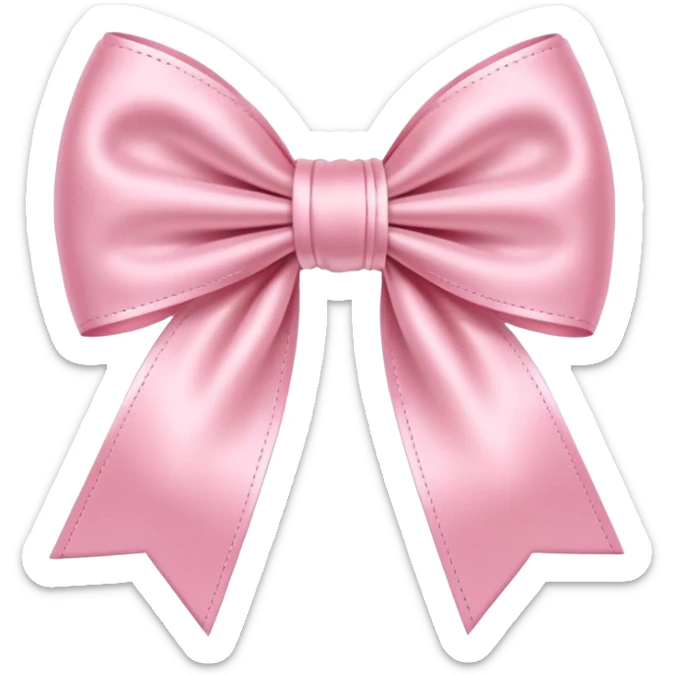 Baby pink bow sticker