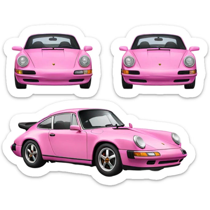 Pink Porsche sticker