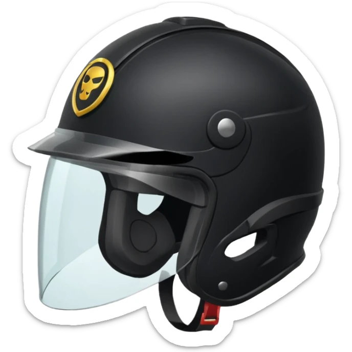 Rider helmet black matte at the back theres ribbon attached for female rider it is a full face only do not include the lady sticker