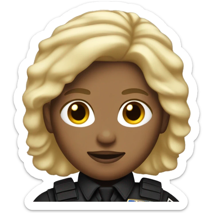 swat officer white skin and dirty blonde hair sticker