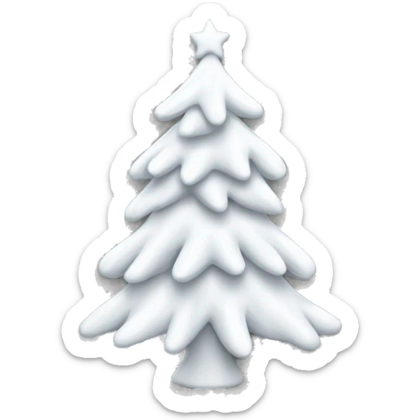 White Christmas tree sticker