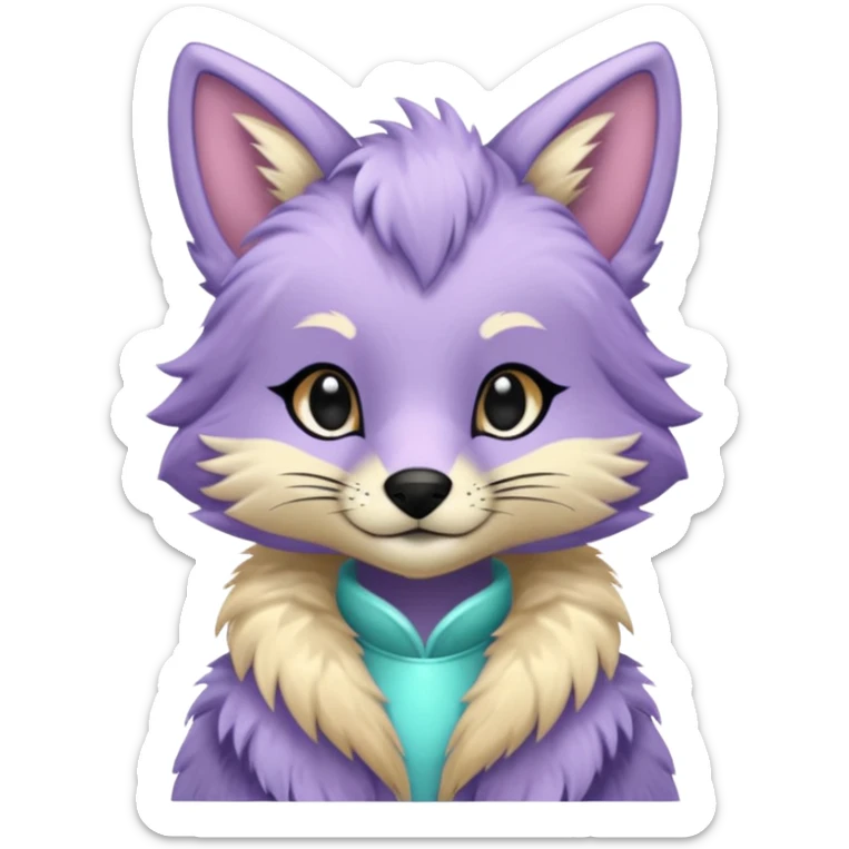 Edgy shiny exotic colorful smooth soft pastel modern anthro furry by Falvie, LiLaiRa, AngieWolf sticker
