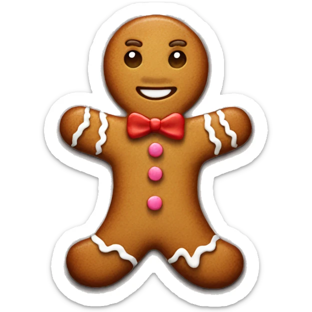 Gingerbread man sticker