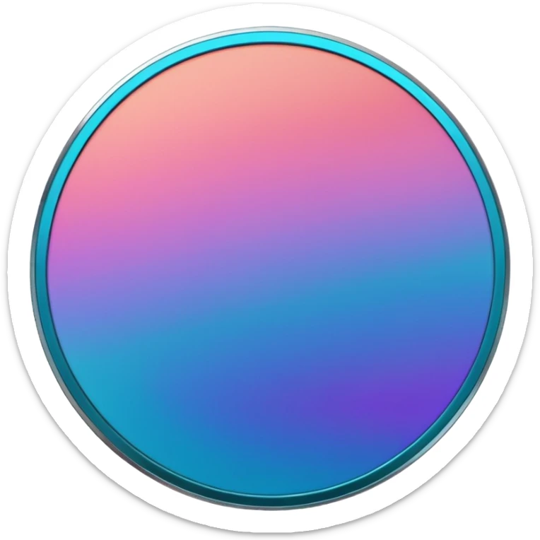 
coin color in in gradient of turquoise, blue, pink, purple, and coral metal texture
Rotate coin 125 degree   sticker