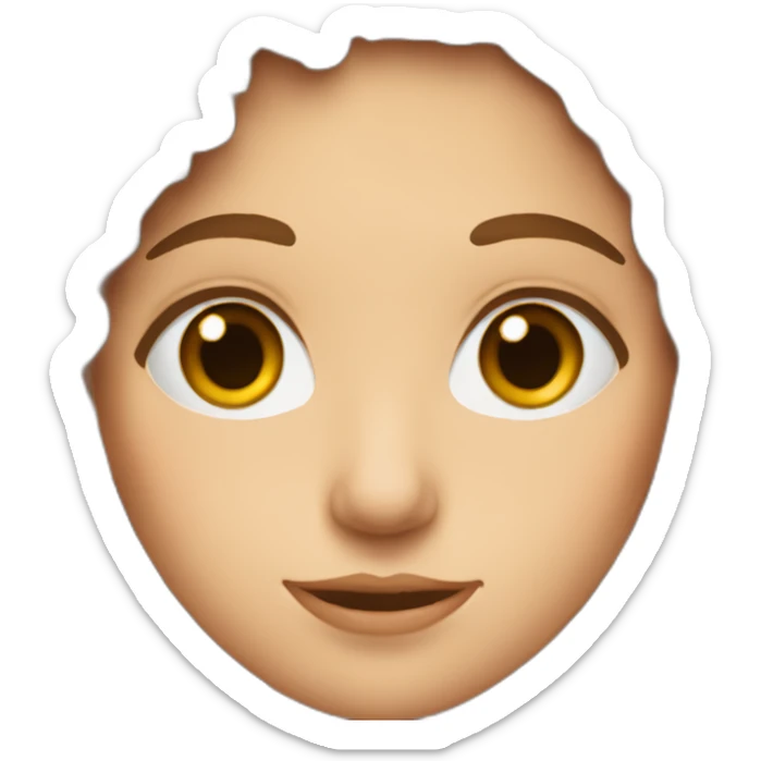 a middle age, midlle brown curl hair, brown eyes and glass woman edtech specialist sticker