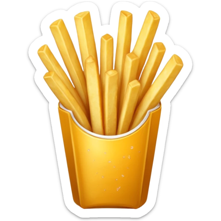 Porzione di patatine piccola, media e grande sticker