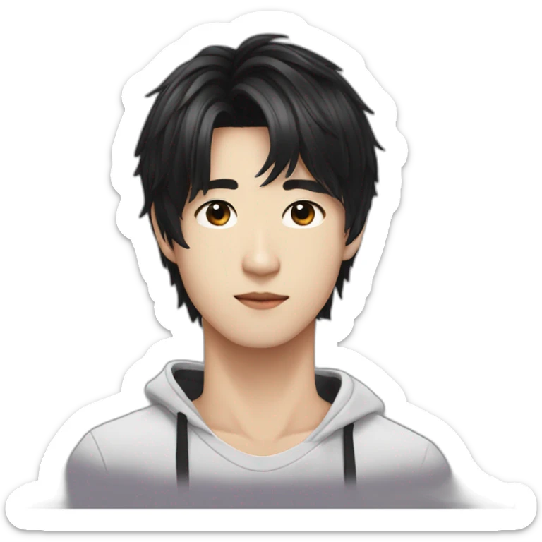 kpop-guy-black-hair sticker