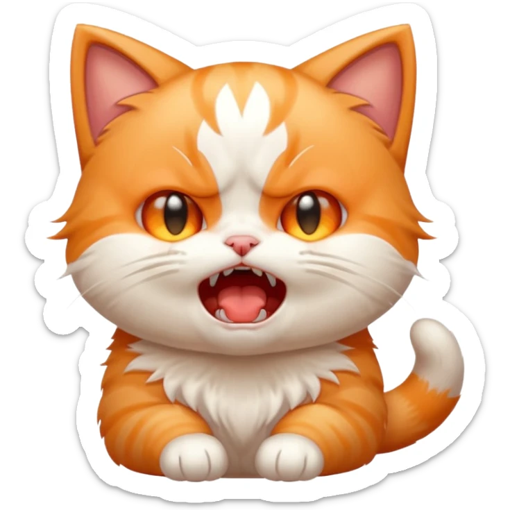 gay angry rage screaming loudly cryjng emoticon kawaii kitten sticker