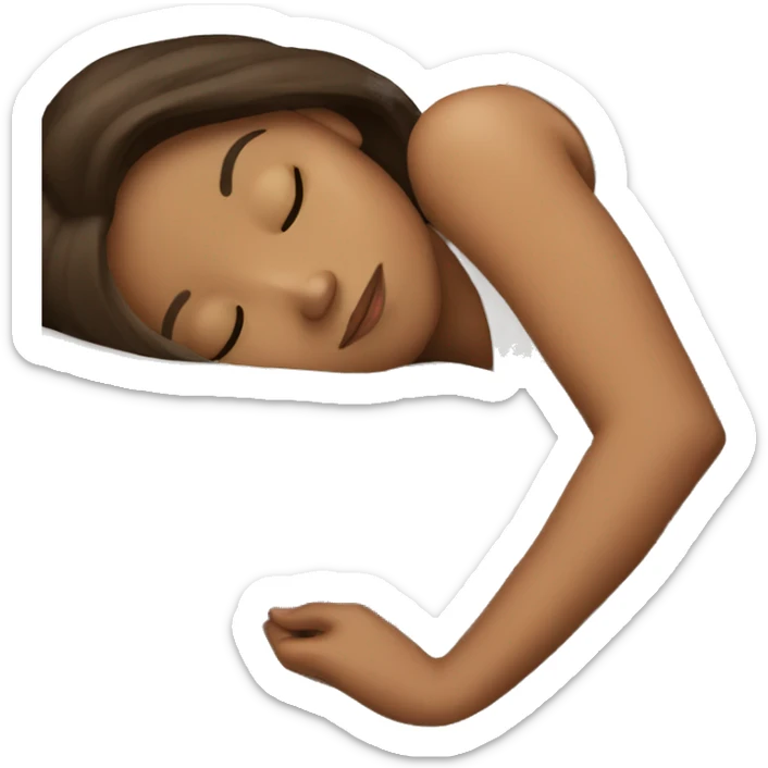 Brunette girl sleeping sticker