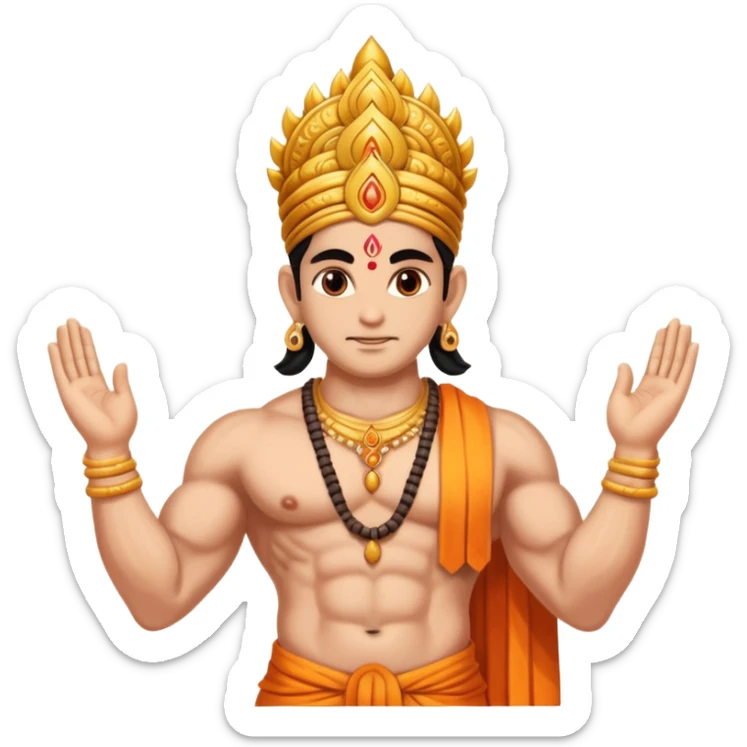 hindu god begins of maing miraclous karma making of humans sticker