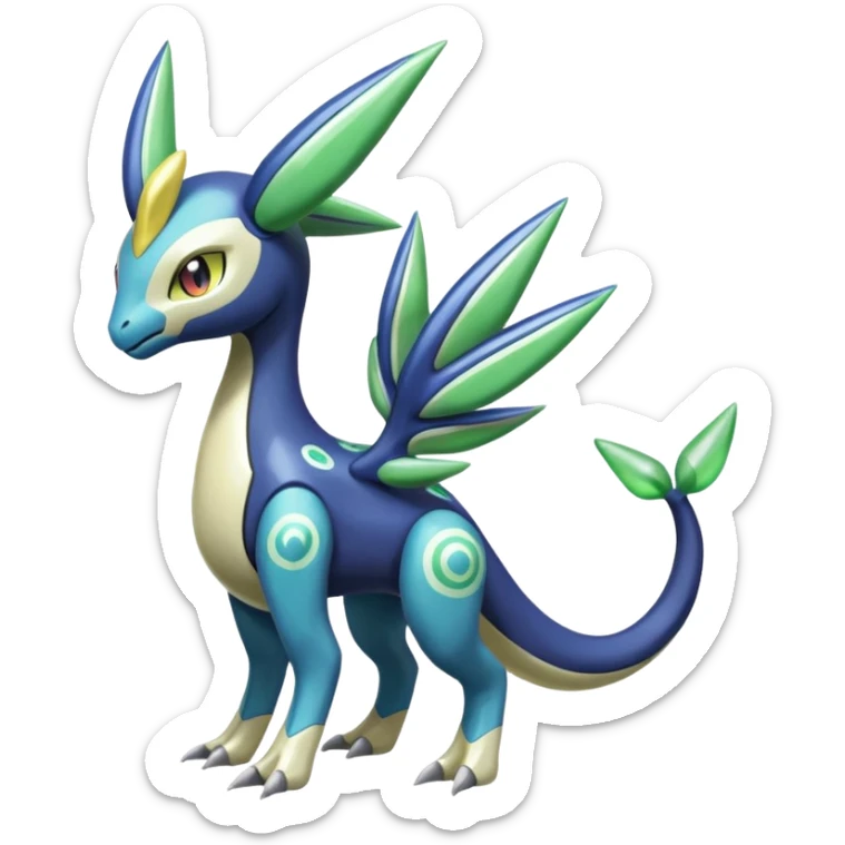 Meloetta-Zygarde-Cresselia-Palkia-Dialga-Electrike-Manectric-Fakémon-fusion, full body sticker