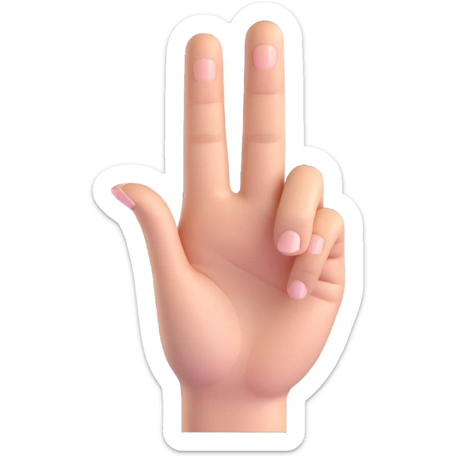 lady's index finger pointing up, clear feminine hand, neutral skin tone, minimal background sticker
