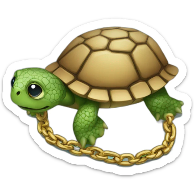 A turtle chains sticker