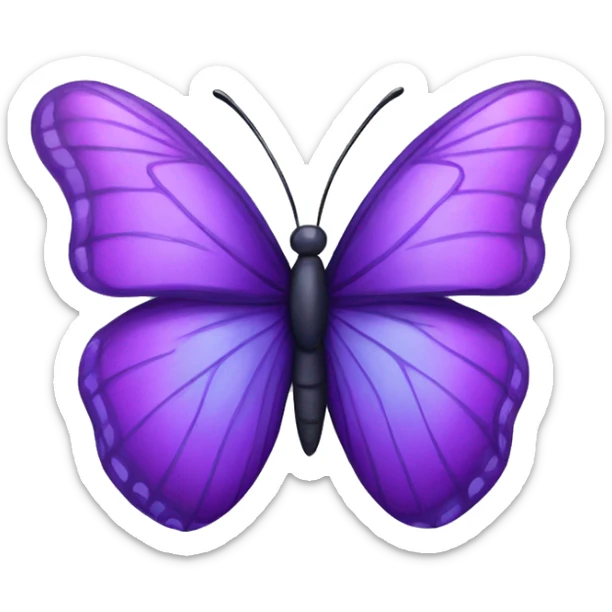 Purple butterfly sticker