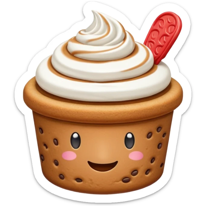 MAKE ME A LOTUS BISCOFF AND CREAM EMOJI FOR MARKETING ON INSTAGRAM PURPOUSE sticker