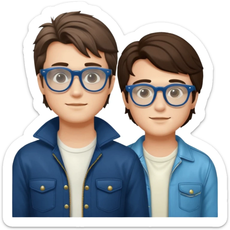 Billy hargrove and Steve harrington and mike in one Photo Wearing Glasses Looking cool and having Aura And yes the Cool glasses  sticker