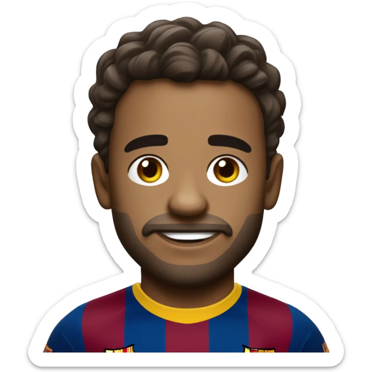 Brazilianer mit langen Haaren im FC Barcelona trikot sticker