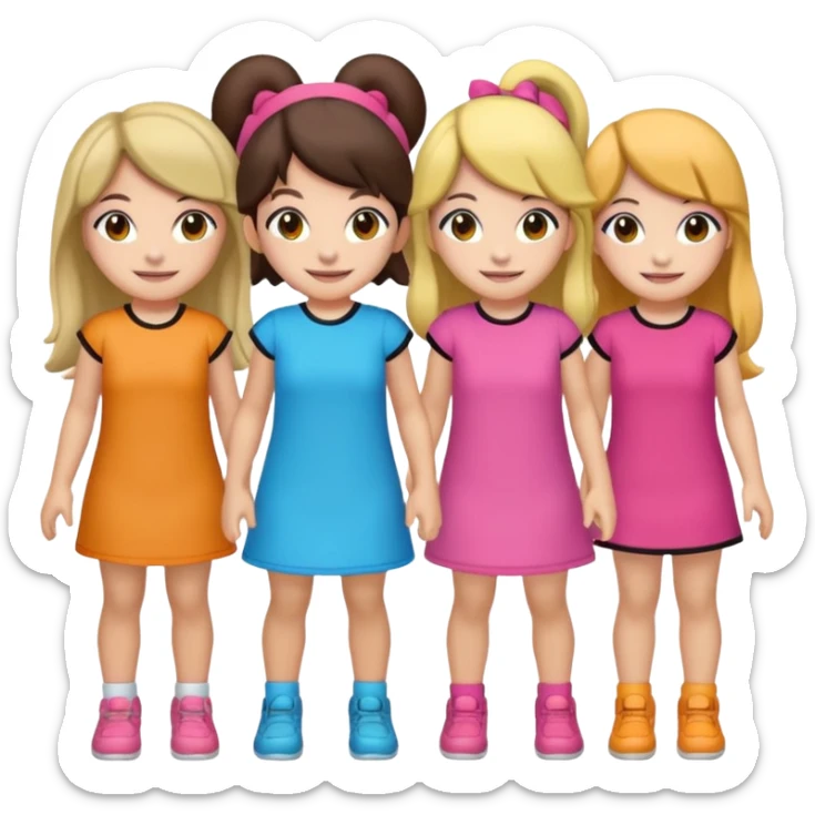 WarioWare girls group (5-volt, 13-amp, Ashley, Amy, Ana, cicada, kat, Lulu and mimi) sticker