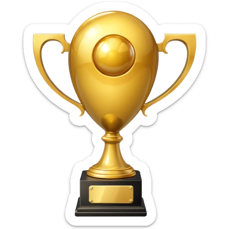 Ball+trophy sticker