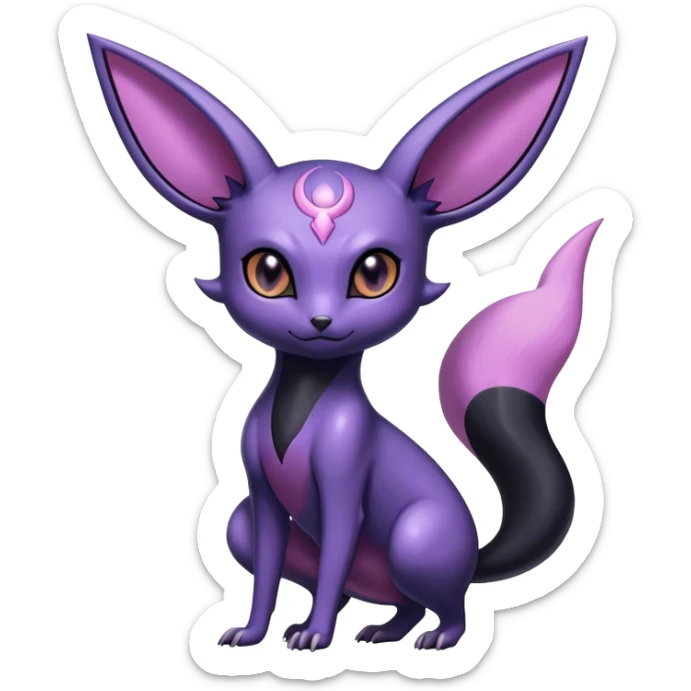 Shiny Dark Noibat-Espeon-Umbreon-Nidorino-fusion-hybrid full body sticker