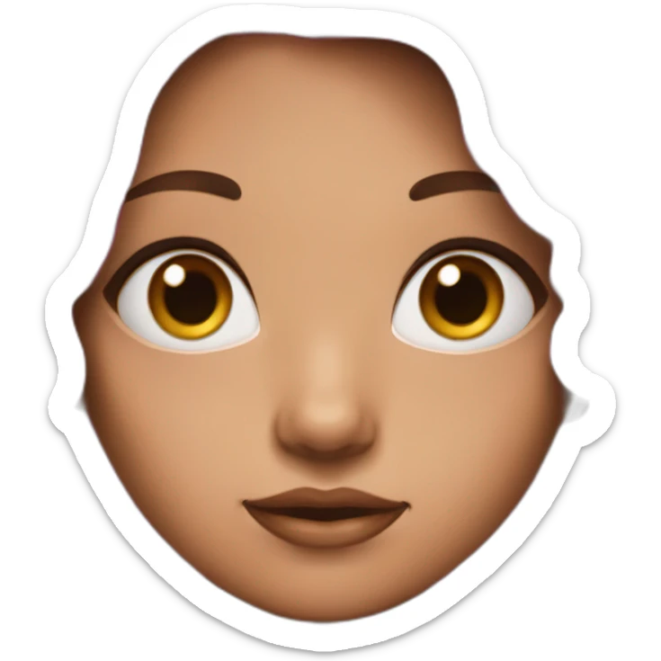 girl with pink hair, eyeliner and brown mouth sticker