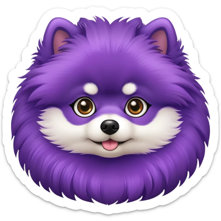 Purple Pomeranian  sticker