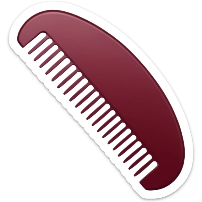 burgundy comb sticker