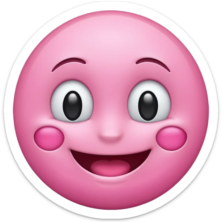 Emoji cute pink sticker