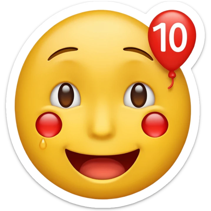 I want to combine the cry laughing emoji with the 100 emoji sticker
