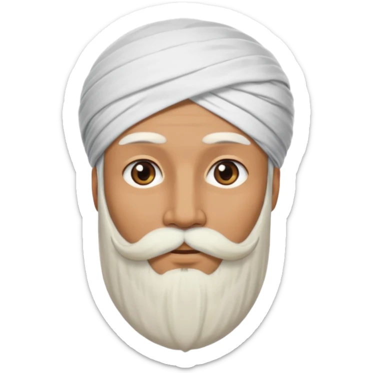 photo of a man's head wearing a turban sticker