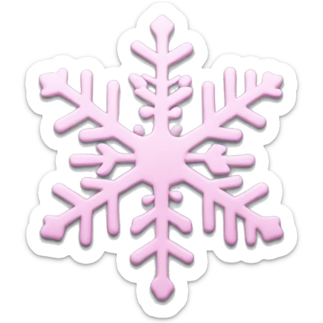 pastel pink snowflake  sticker