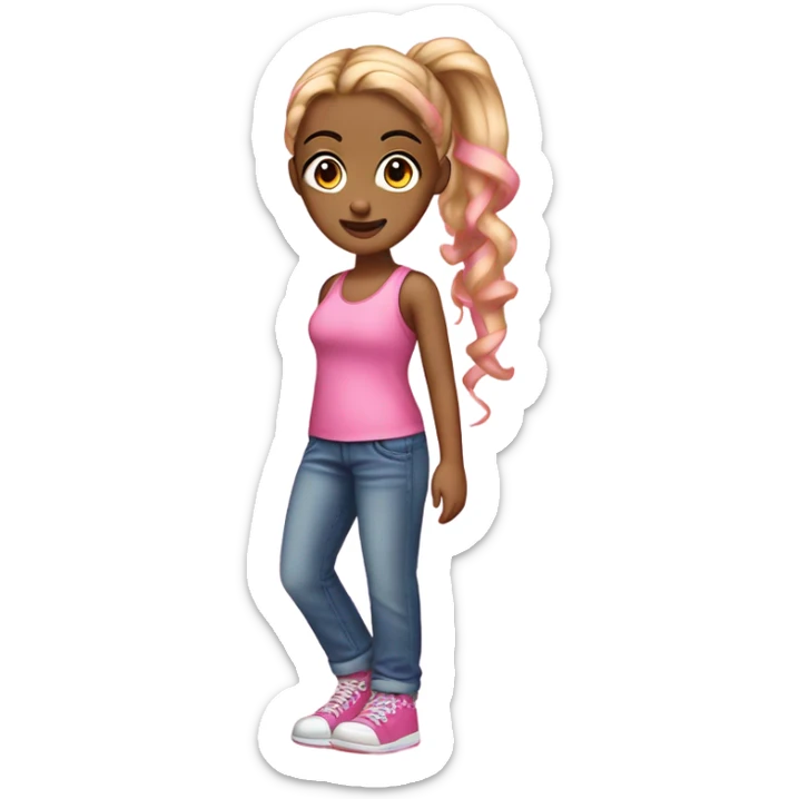 2000s girl pink sticker