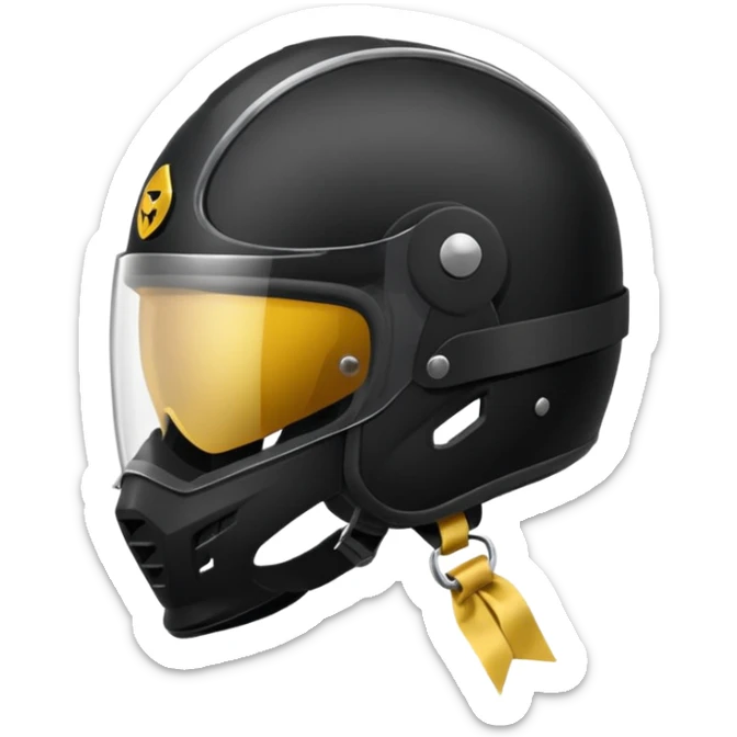 Rider helmet black matte at the back theres ribbon attached for female rider it is a full face only do not include the lady sticker