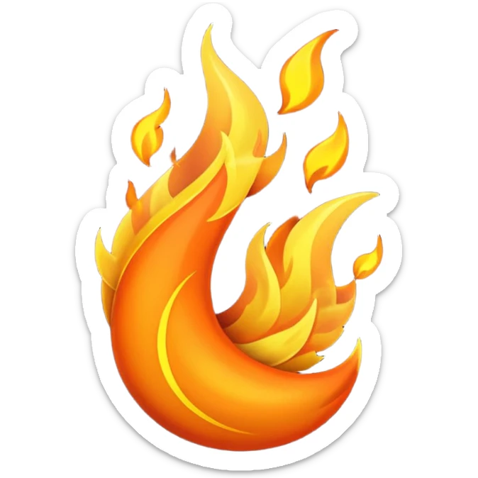 Asme fuego soplando por el viento sticker