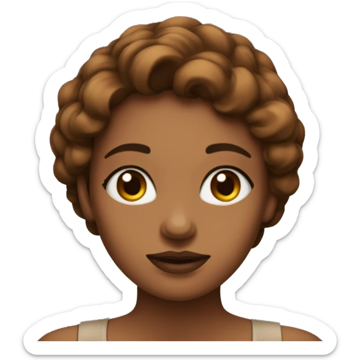 une femme voilée avec la peau un peu matte et les yeux marrons sticker