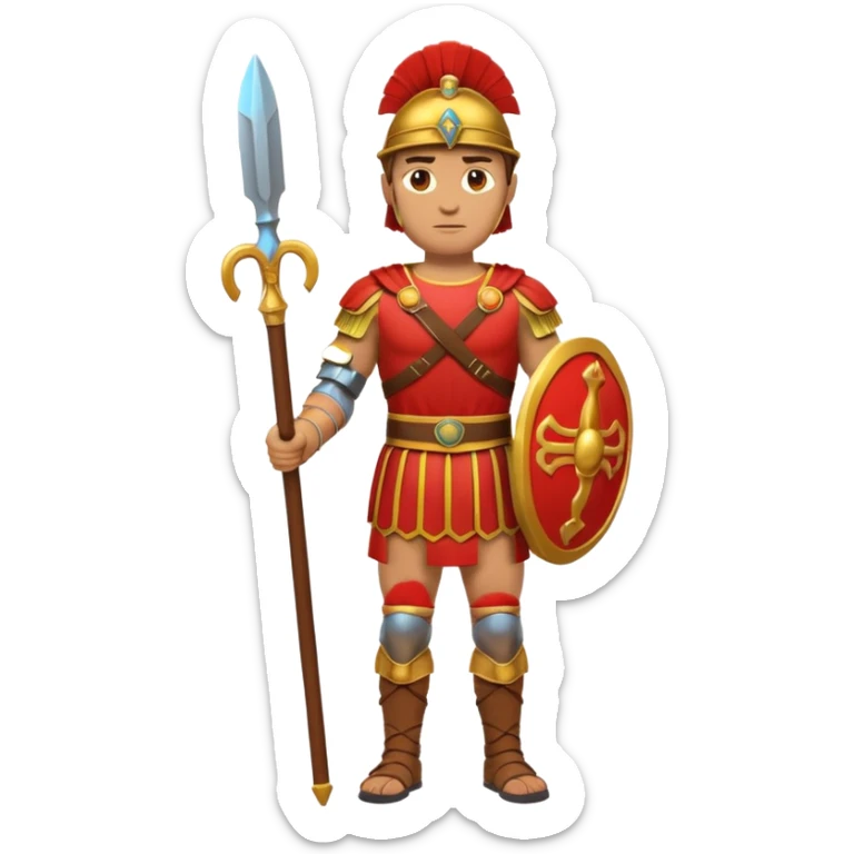 emoji de soldado romano alto y fuerte cuerpo entero sticker