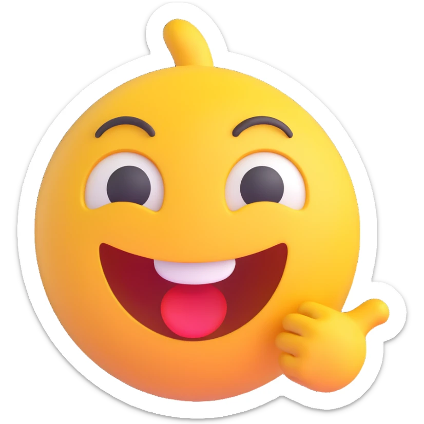 cartoon sticker of a confused and puzzled emoji, colorful and cheerful, no text, suitable for WhatsApp and Instagram sticker