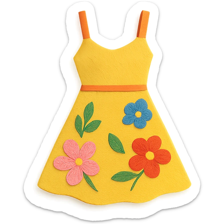floral sundress sticker