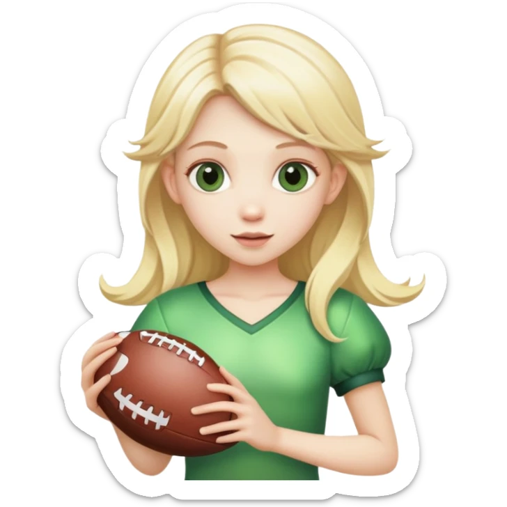 Fairy with blonde hair and football  sticker