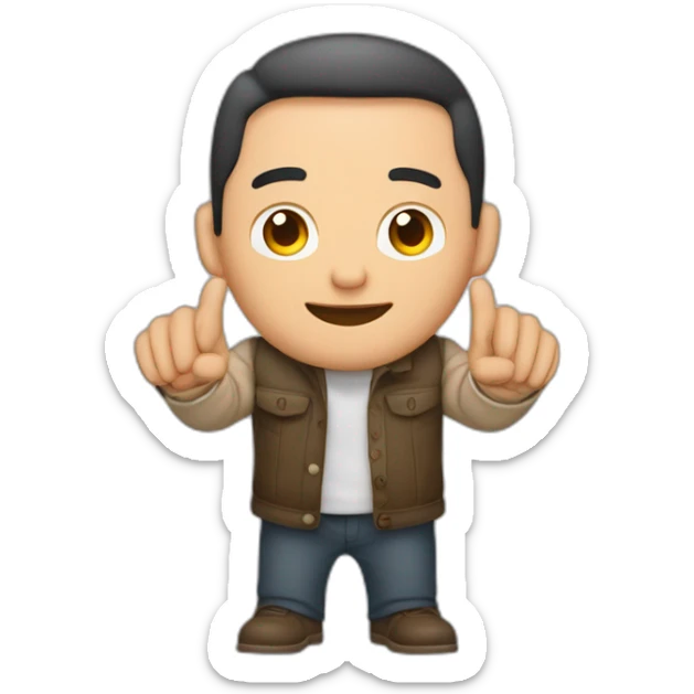 hombre con las manos juntas en posicion para orar y los ojos cerrados sticker