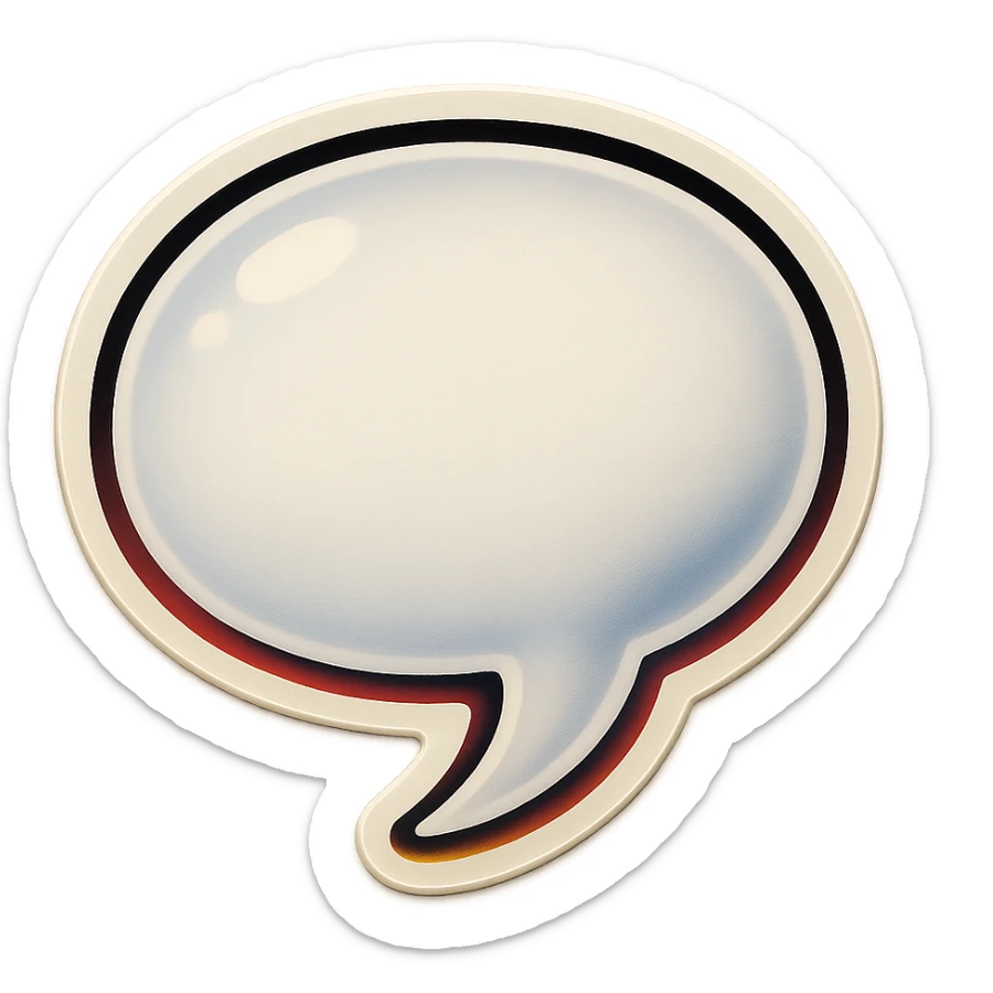 white speach bubble sticker