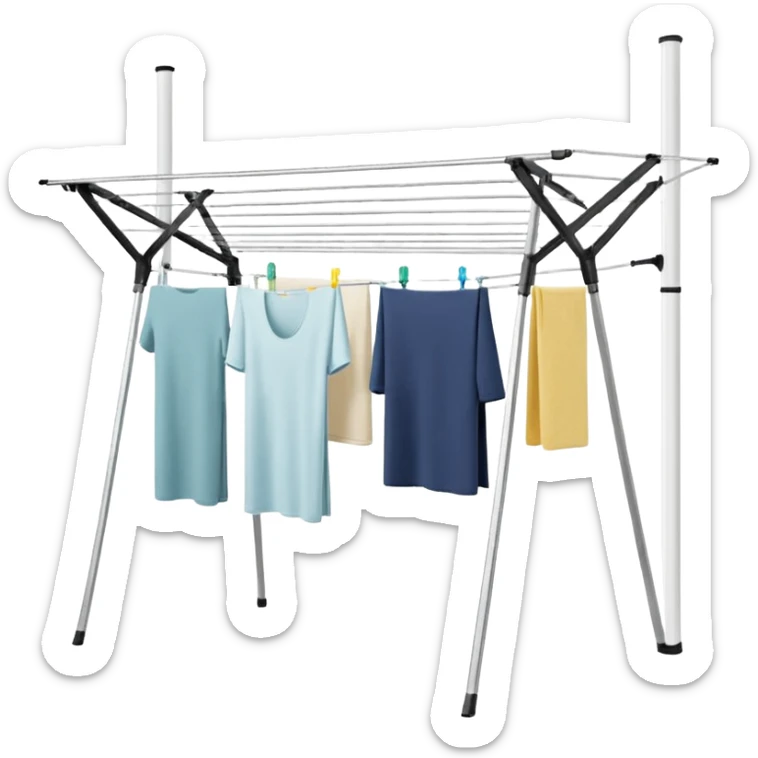 Brabantia Lift-O-Matic Outdoor 4 Arm Clothesline (197 ft/Ø 1.8") Height Adjustable, Folding Clothes Drying Rack sticker