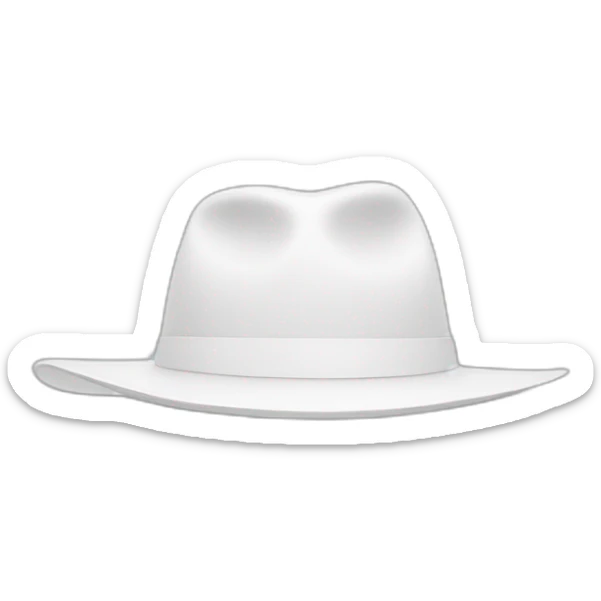 white hat sticker
