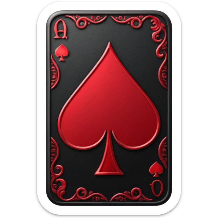 Jack of Spades with out the card only the symbols sticker