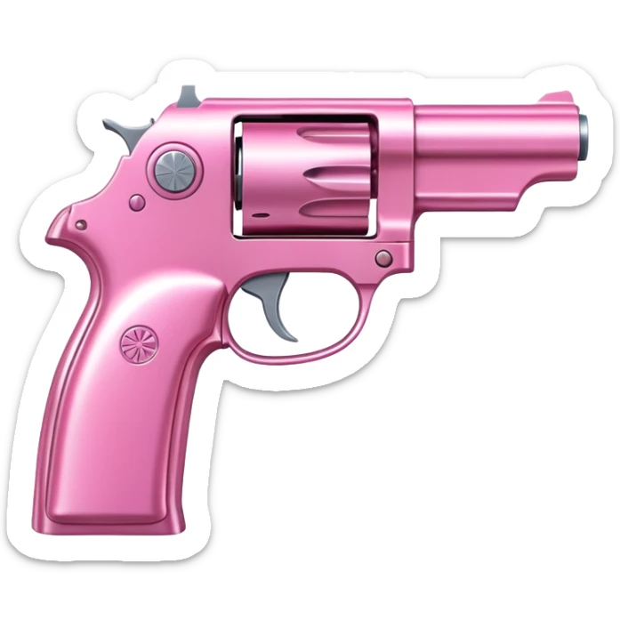 Quiero que me agas un emoji de pistola rosa  sticker