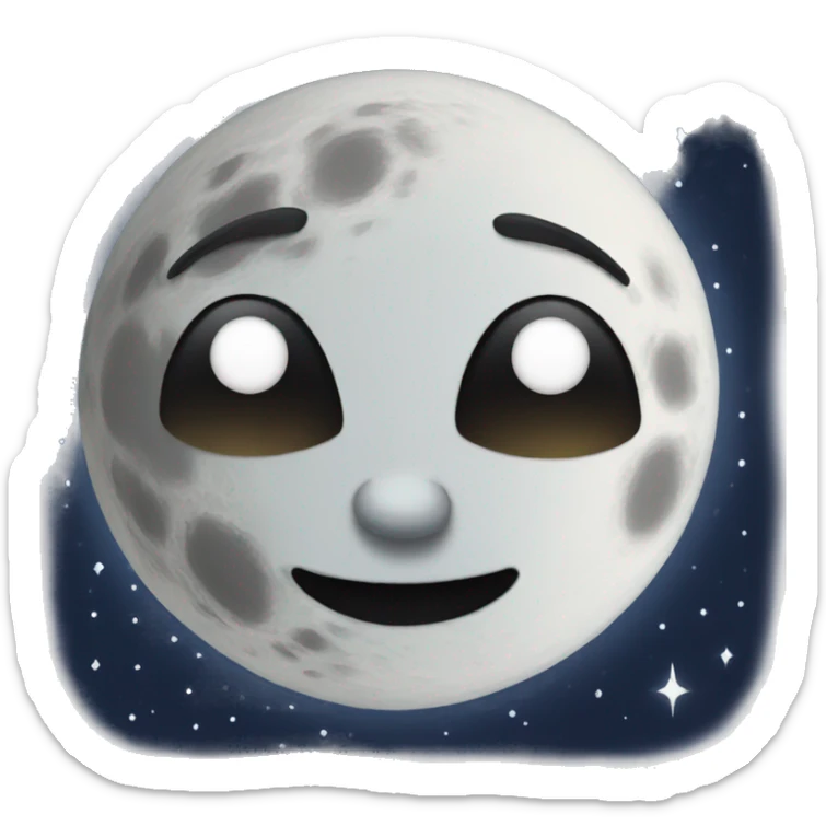 Moon sticker