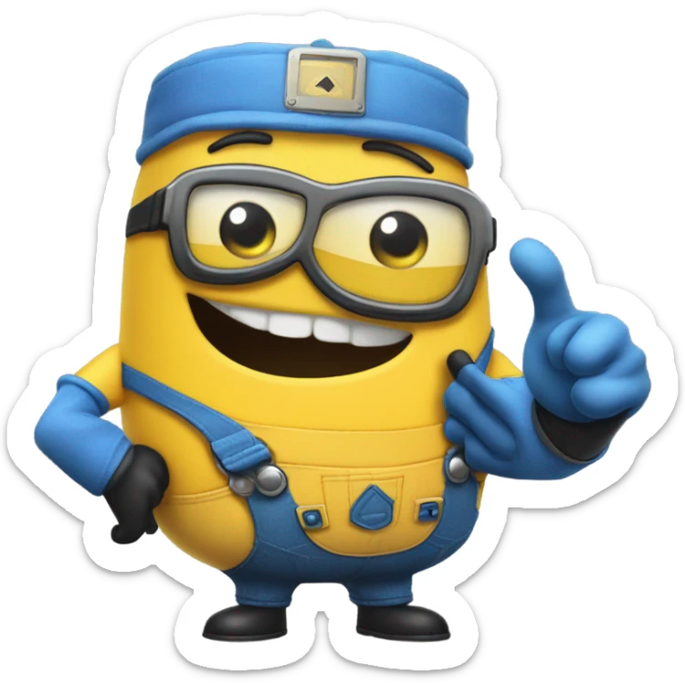 Mega minion gus sticker